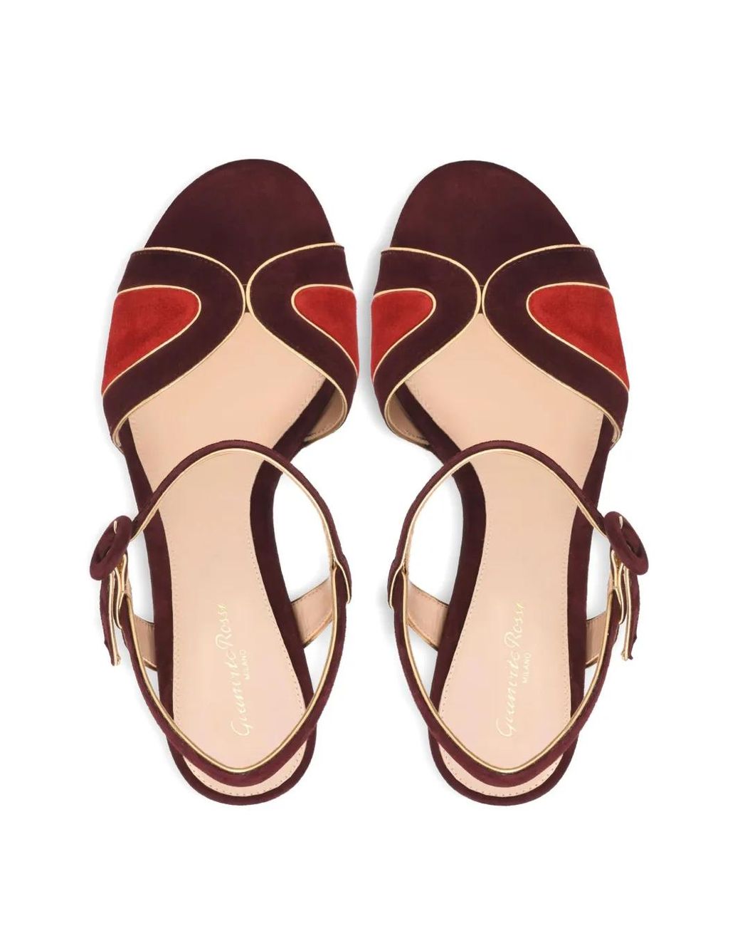Gianvito Rossi Red 125Mm Tamara Platform Heeled Sandals