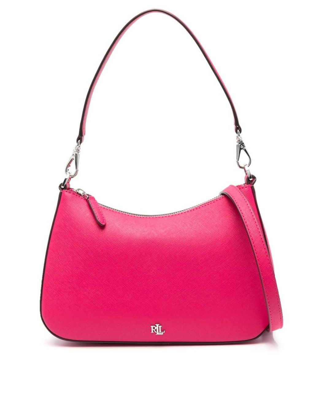 Polo Ralph Lauren Danni Leather Shoulder Bag in Pink Lyst