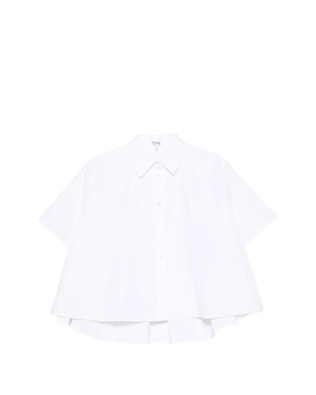 Loewe White Cotton Trapeze Shirt