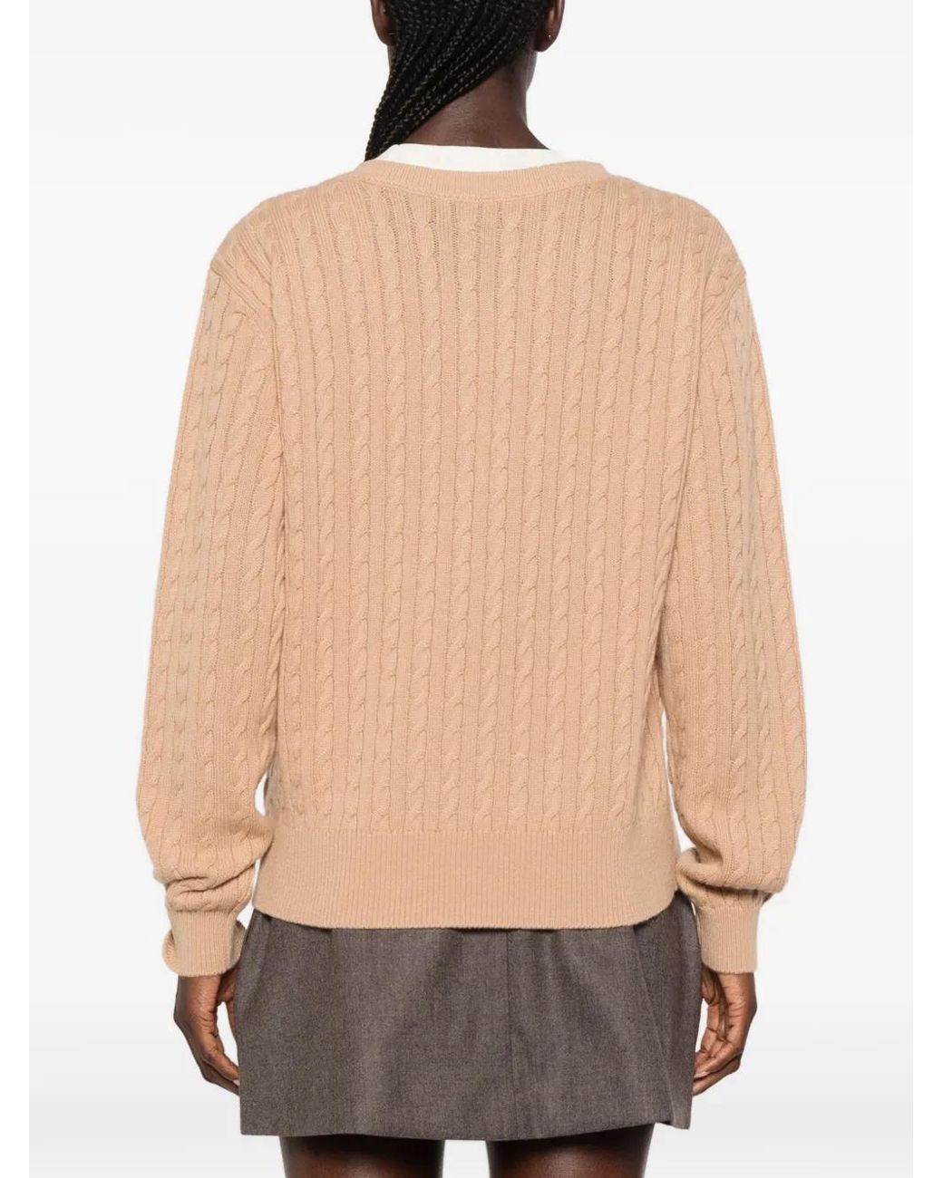 Sandro Natural 2-In-1 Pullover Mit Zopfmuster