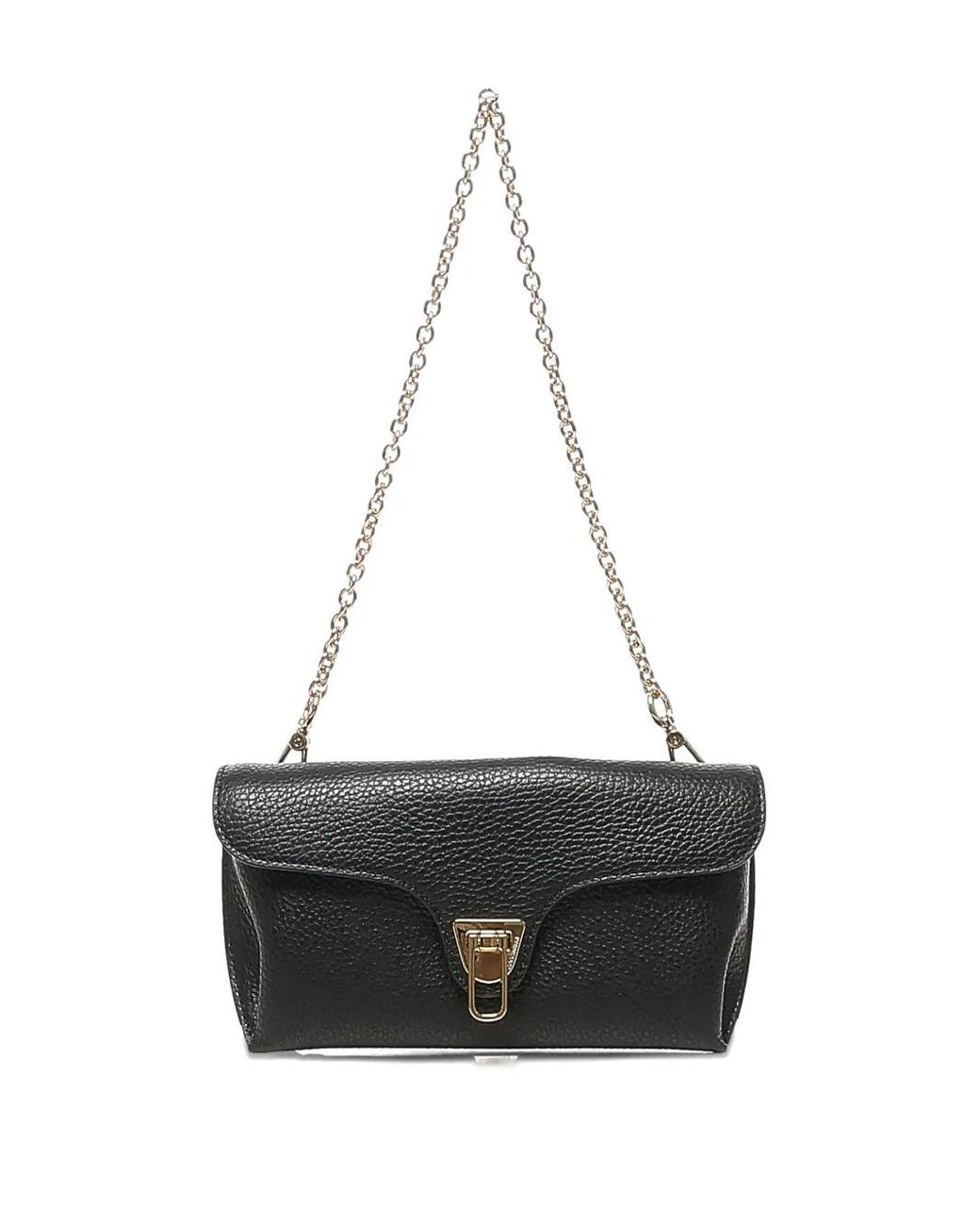 Coccinelle Black Double Beat Tote Bag