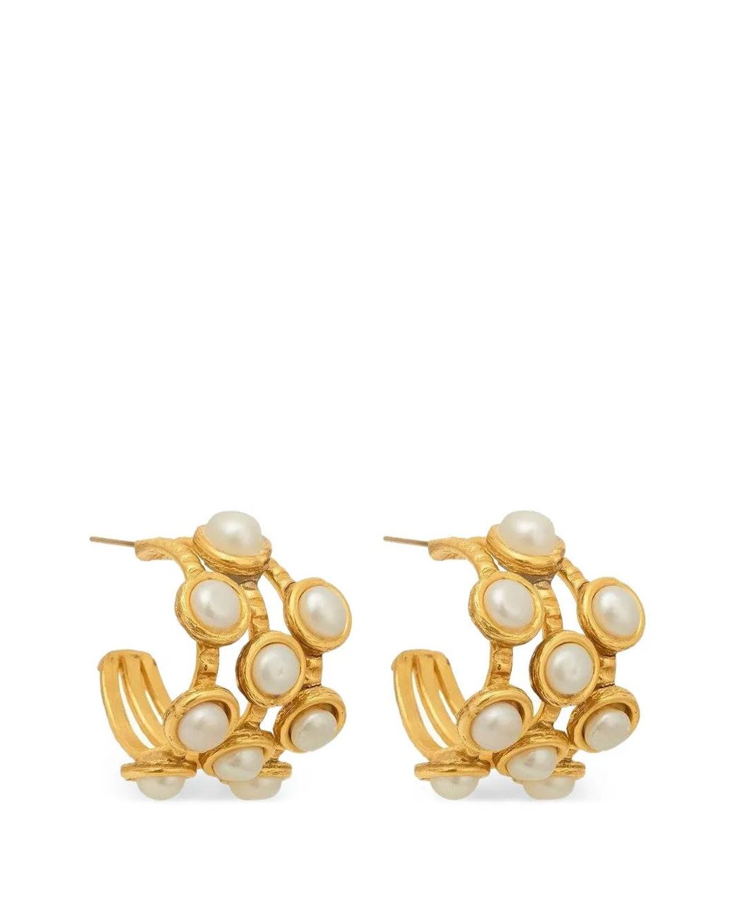 Sylvia Toledano Metallic Thalits Pearl-Embellished Earrings