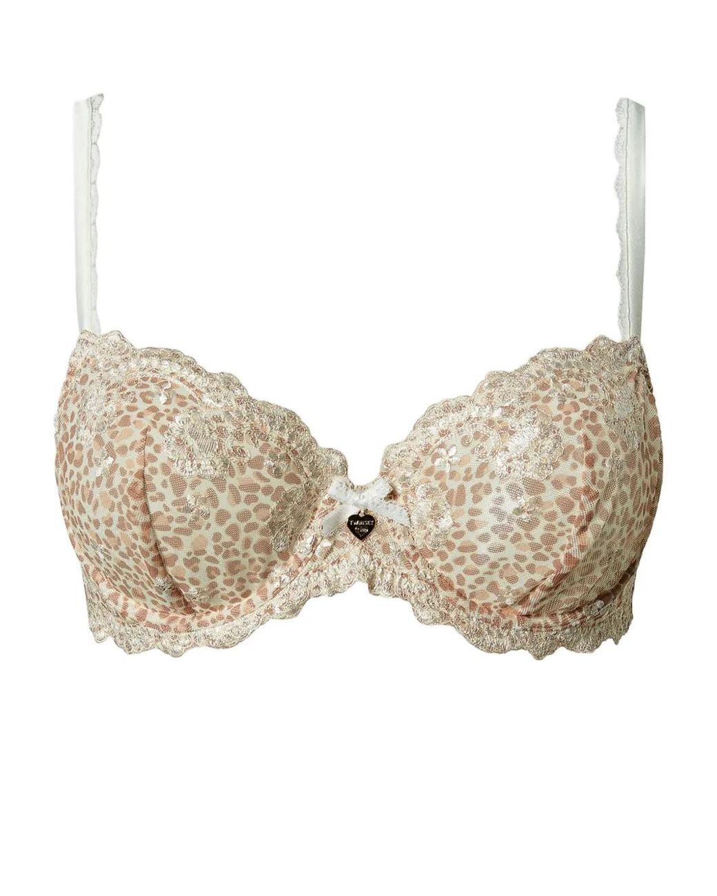 Twinset Natural Animal Print Underwired Bra