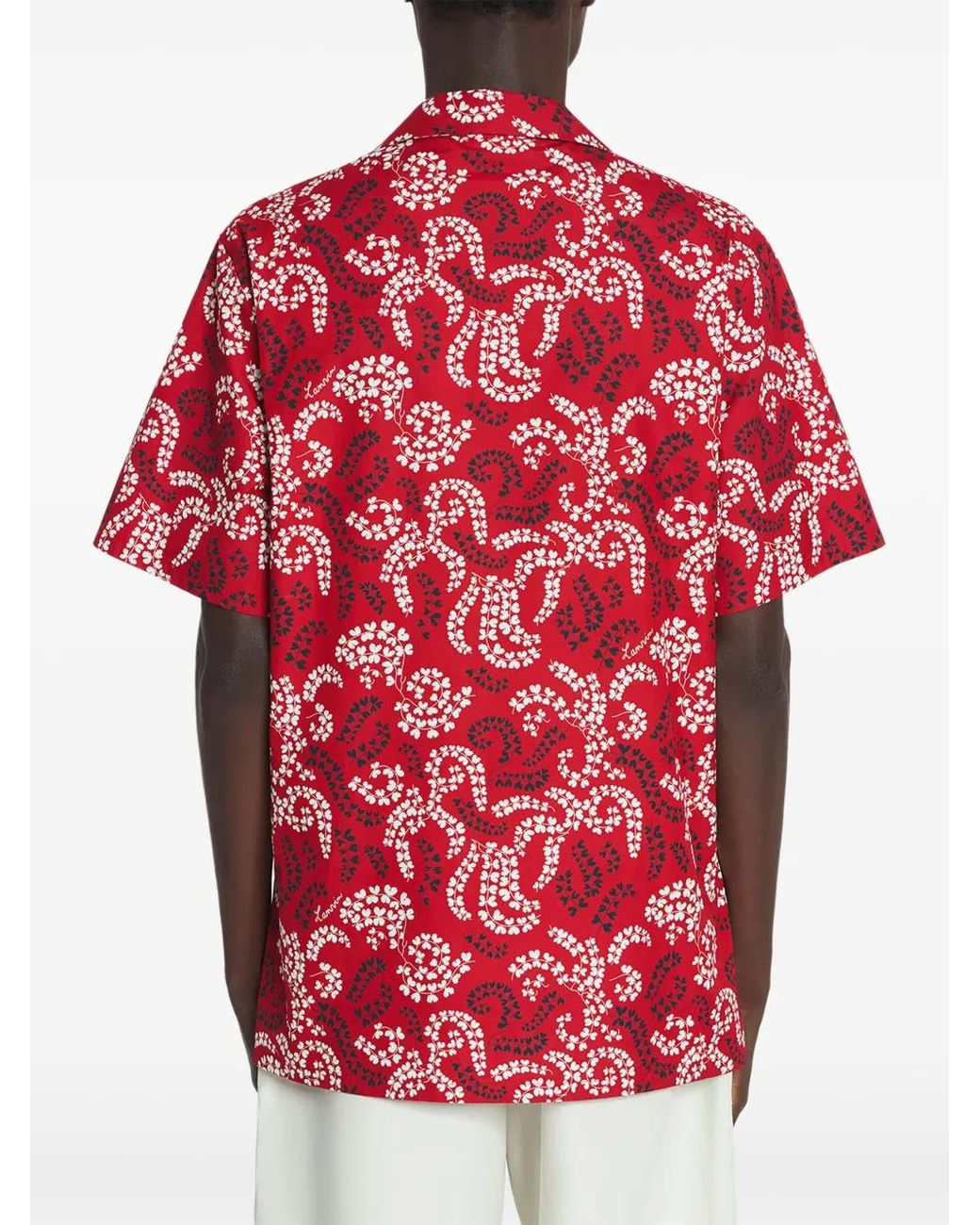 Camisa de cuello cubano rojo de Carmine Lanvin de hombre de color Red