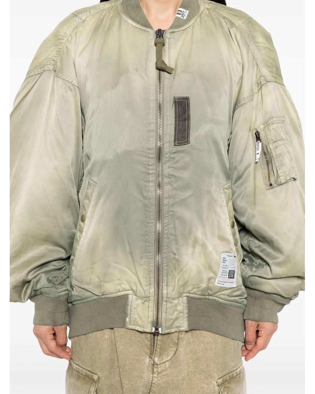 Maison Mihara Yasuhiro Green Aged Flight Jacket for men