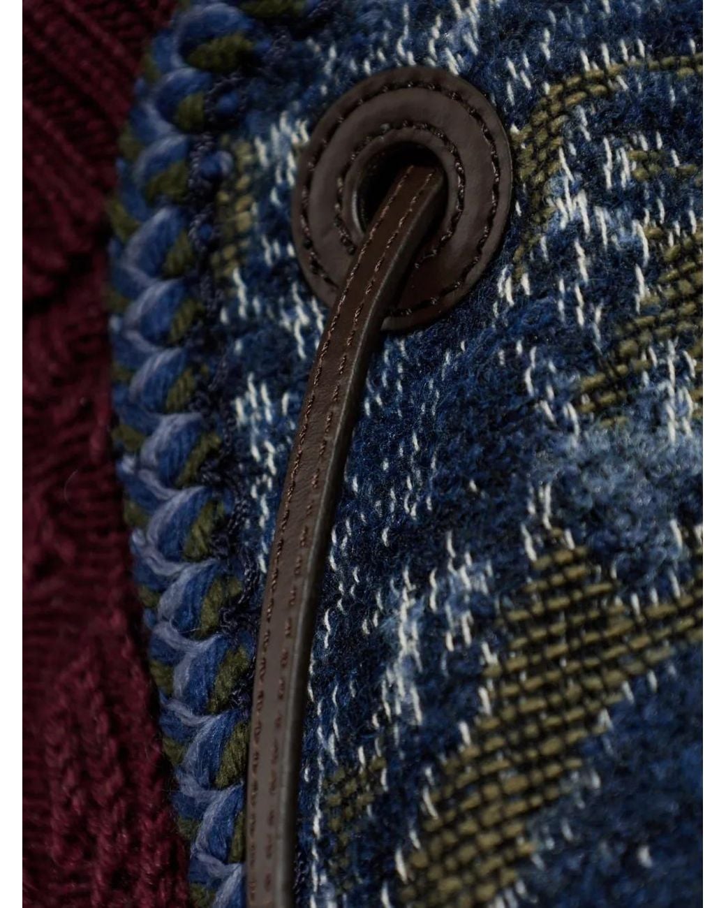 Etro Blue Floral-Motif Poncho