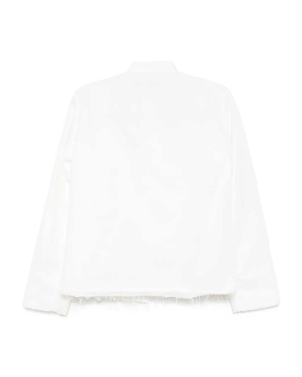 COMME DES GARÇON BLACK White Stand Collar Jacket
