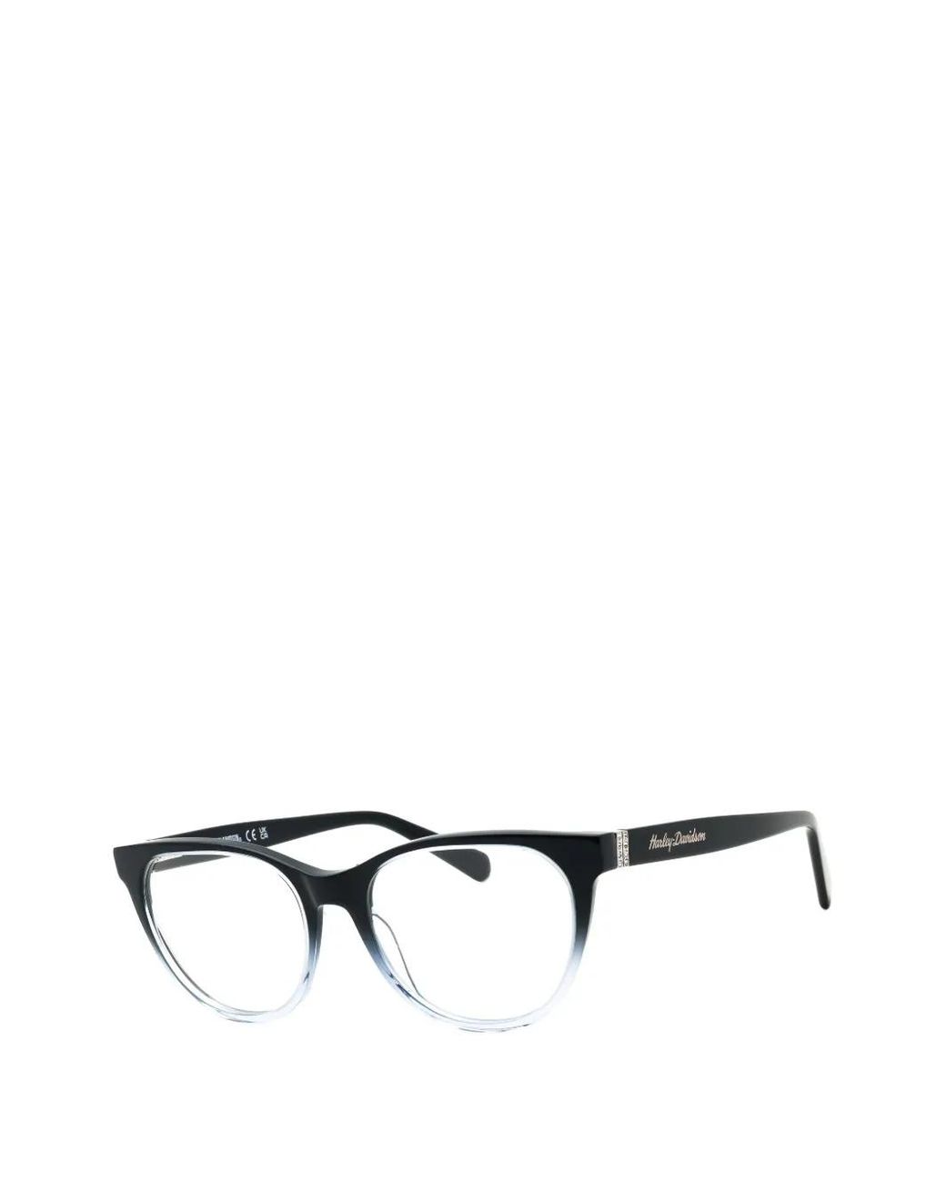 Harley Davidson Blue Geometric-Frame Glasses