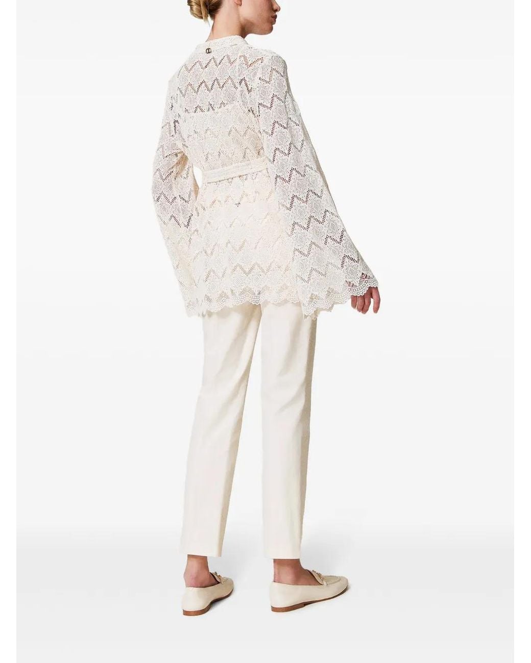 Twinset Straight Broek in het White