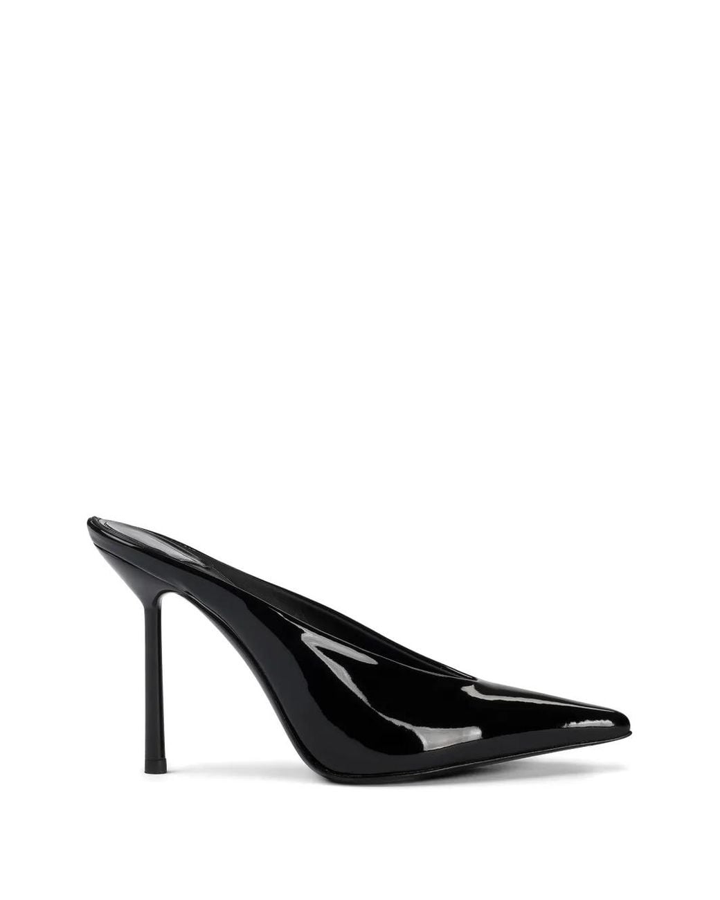 Le Silla Black Clivage Leather Mules