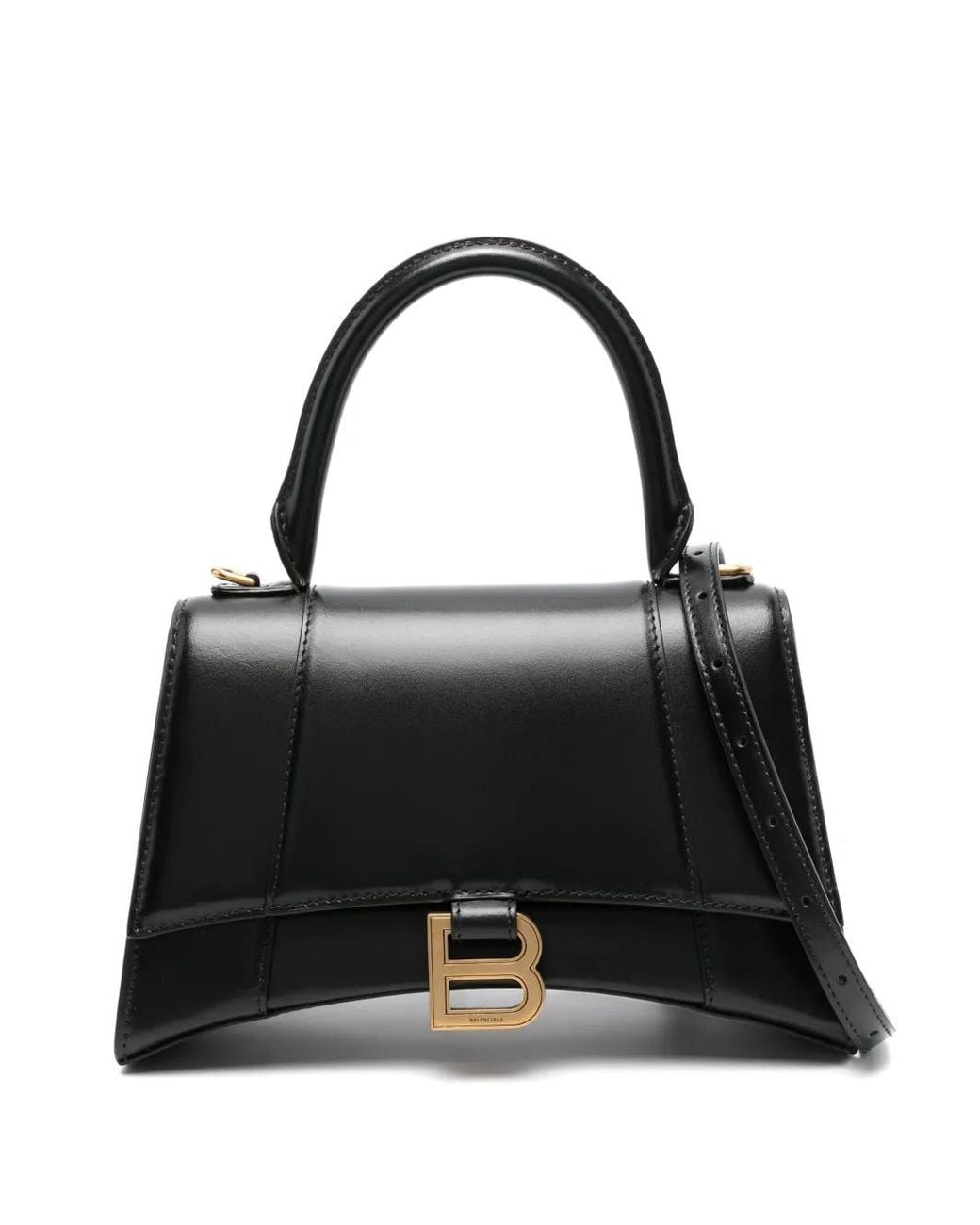 Balenciaga Black Small Hourglass Top-Handle Bag