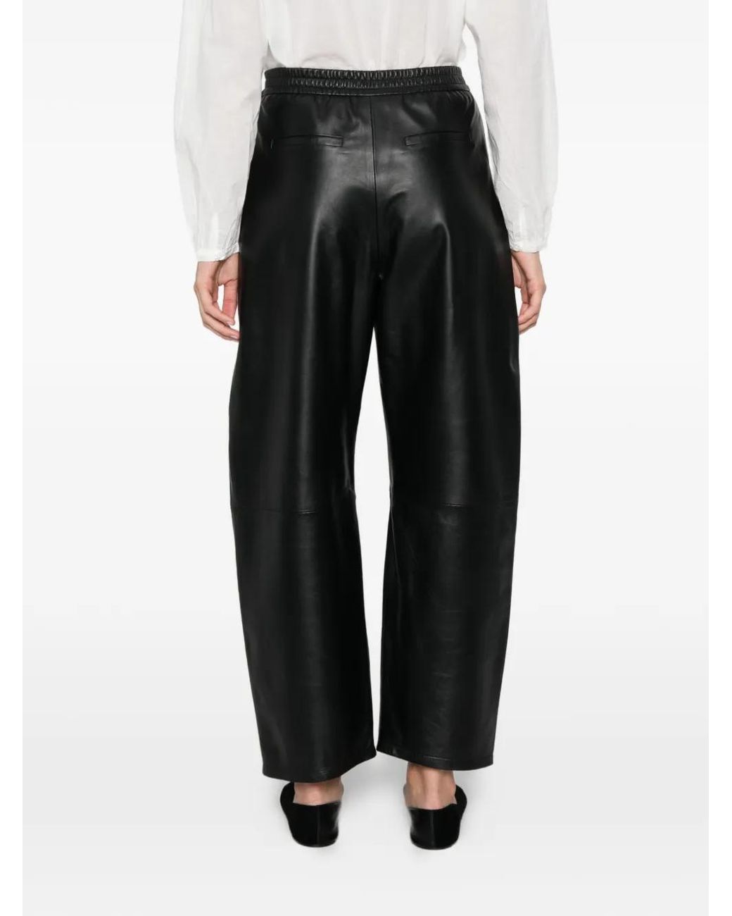 Arma Gray Noa Leather Trousers