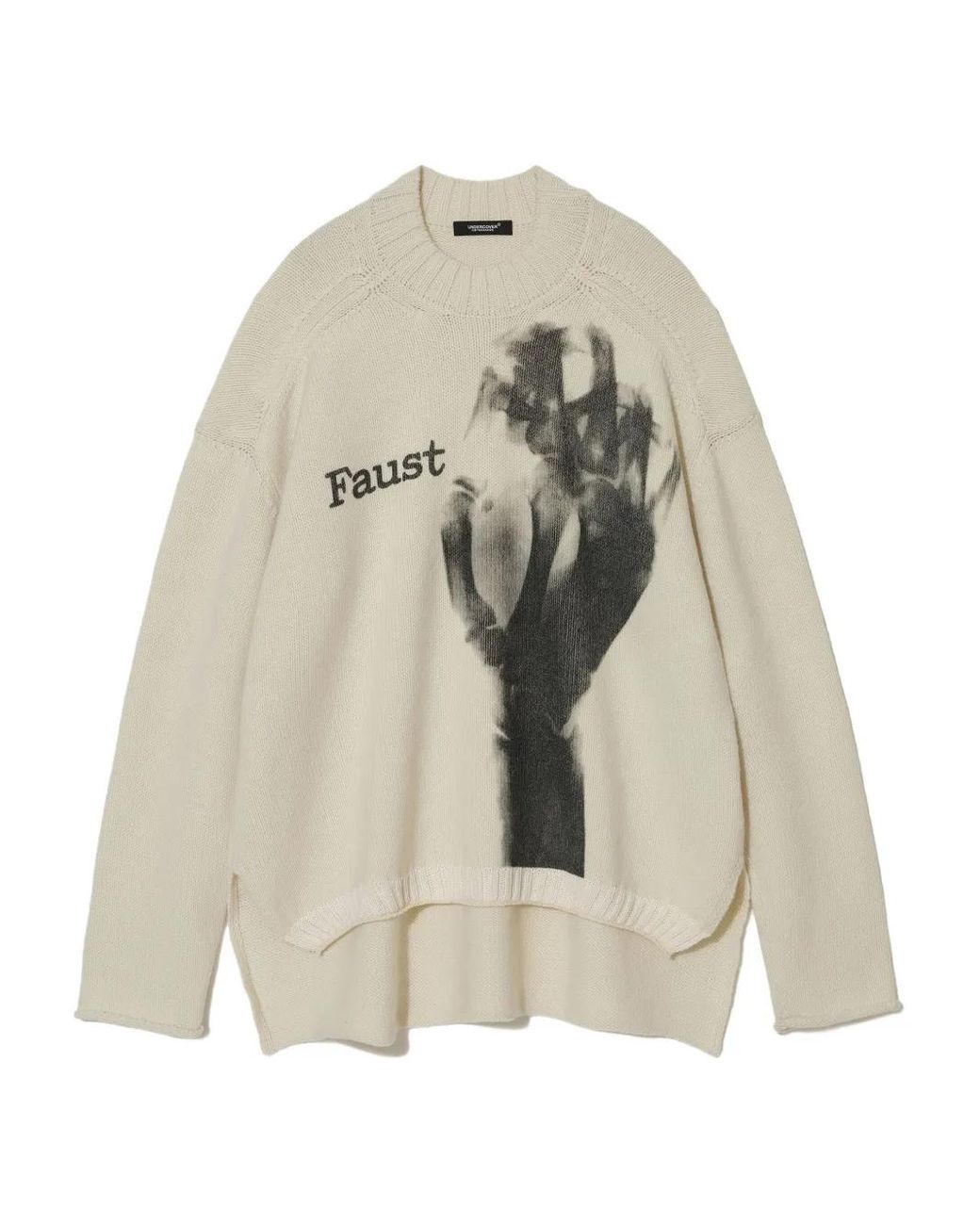 Undercover White Graphic-Print Long-Sleeve Sweater for men