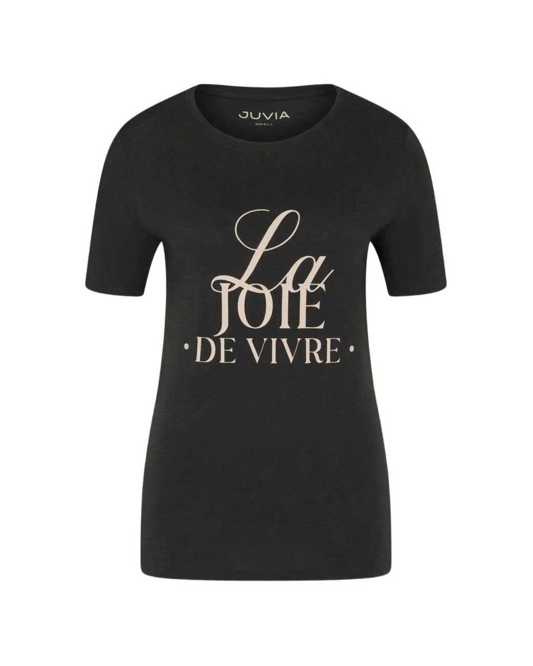 Juvia Black Christina Slub-Texture T-Shirt