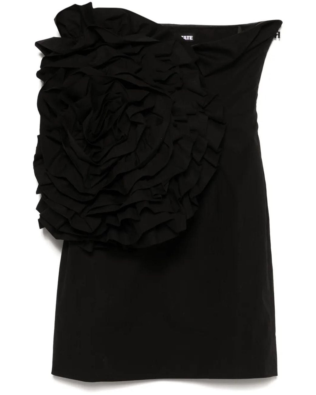ROTATE BIRGER CHRISTENSEN Black Floral-Appliqué Mini Dress