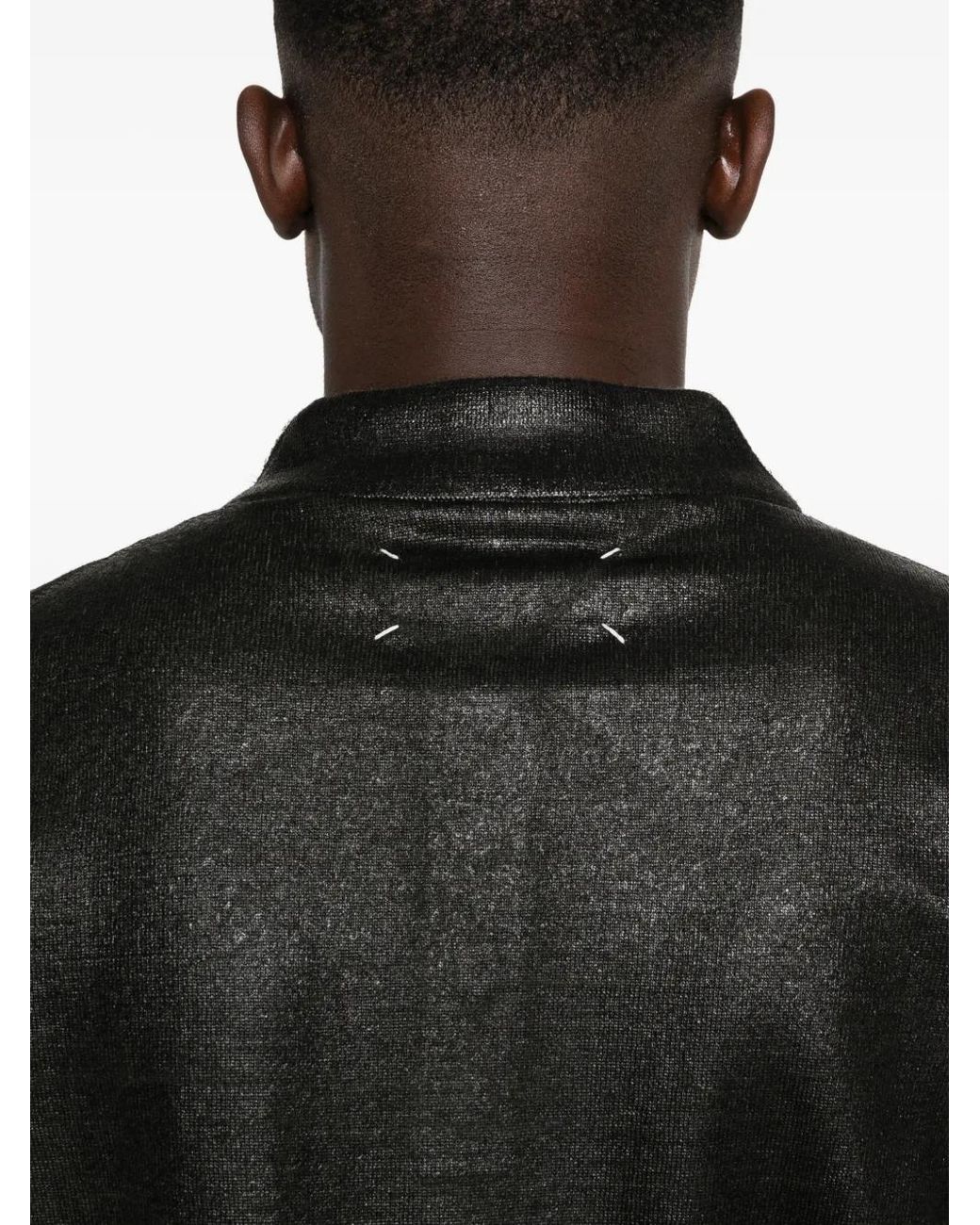 Maison Margiela Green Polo Shirt With Pocket for men