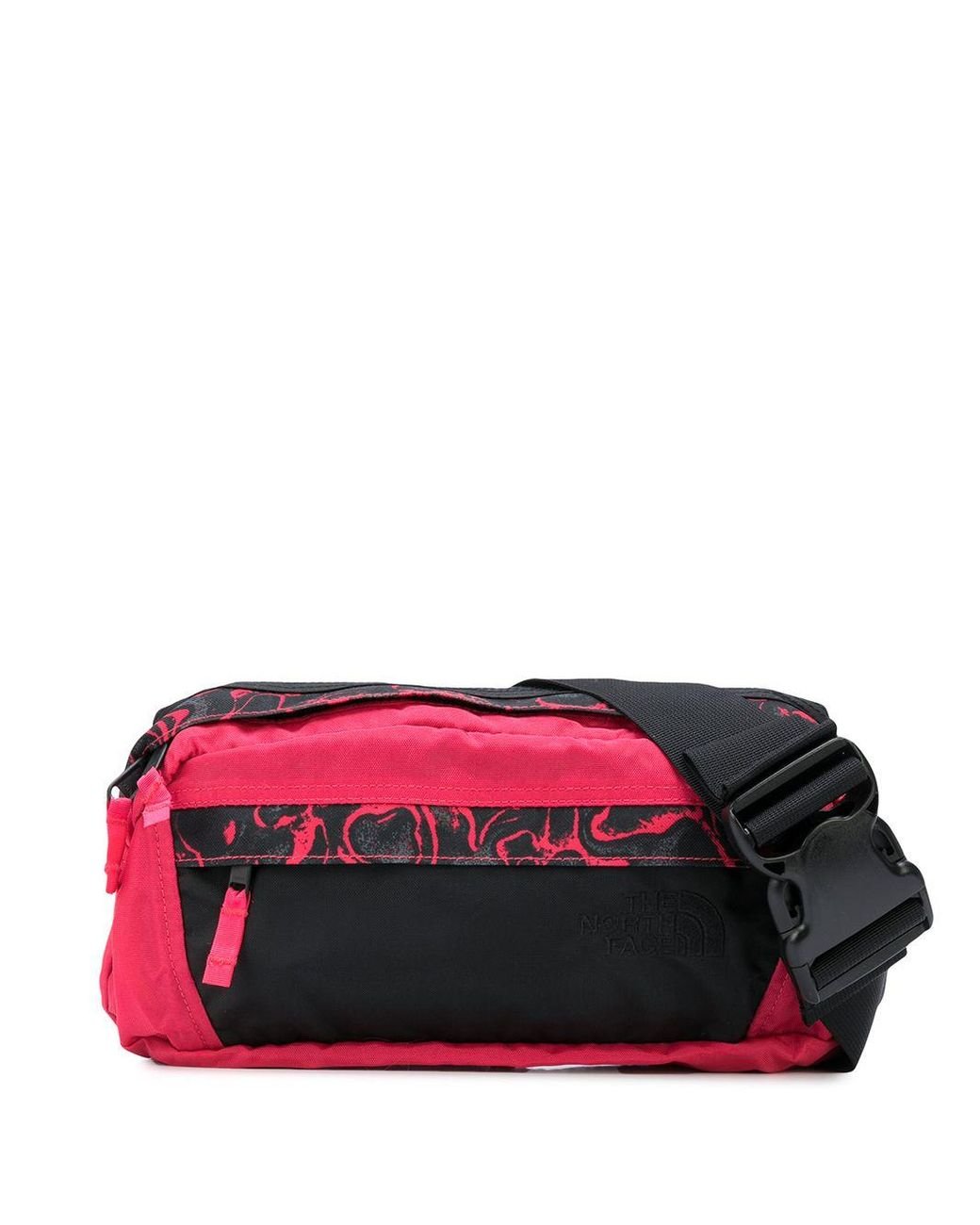 red leopard print clutch bag