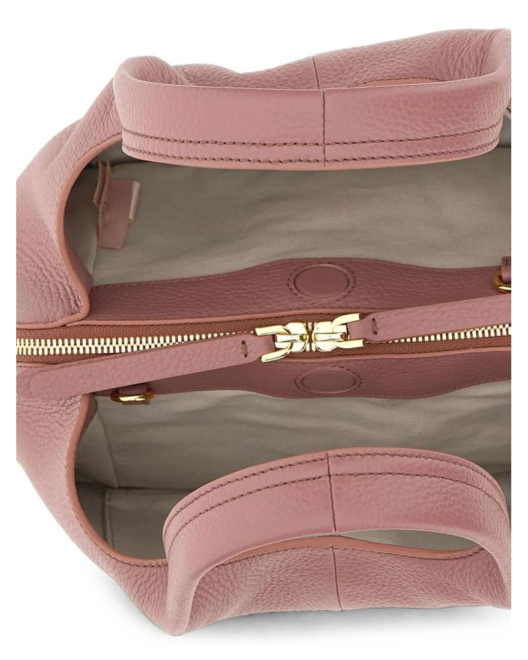 Coccinelle Purple Small Nell Tumbled Leather Tote Bag