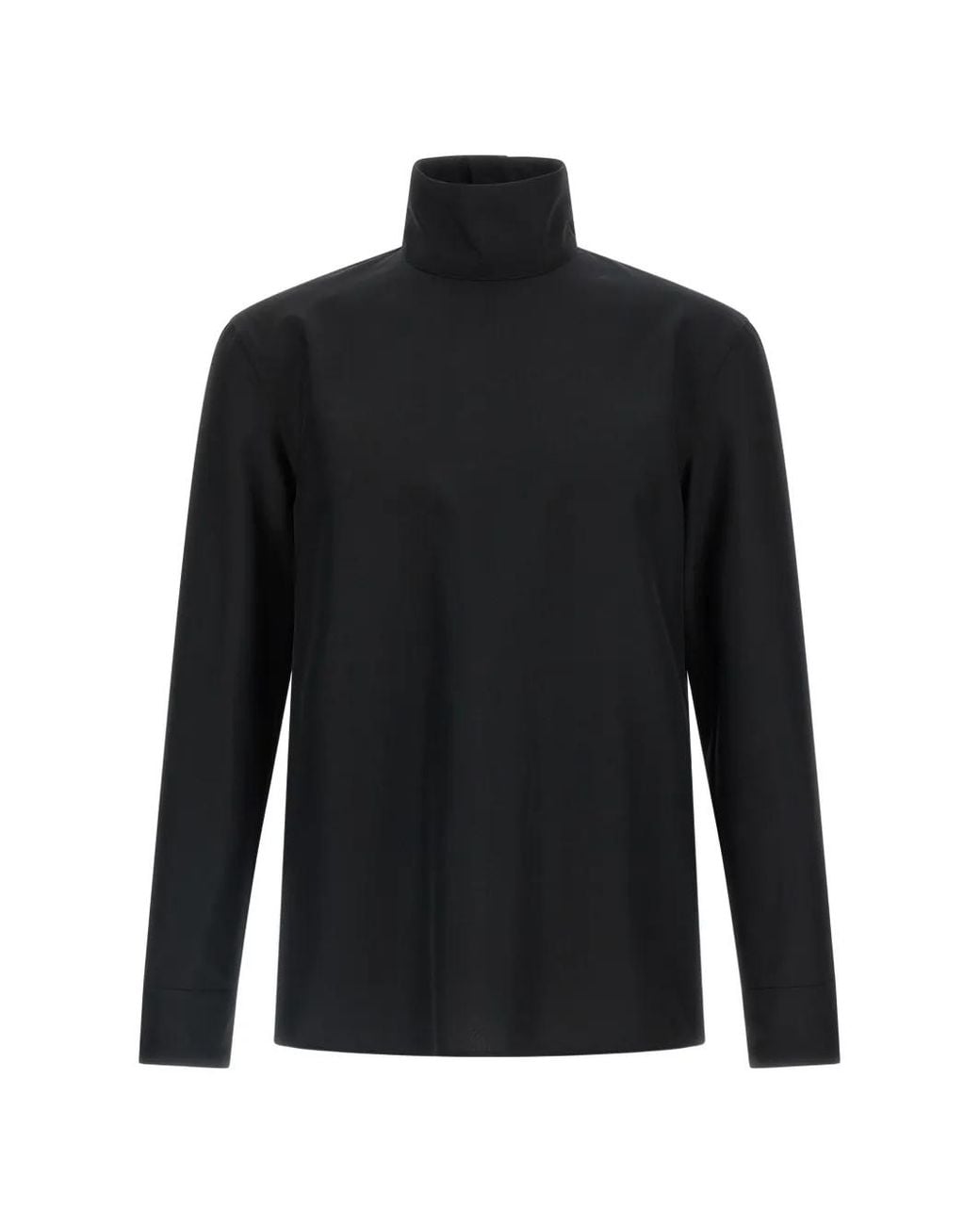 Gucci Black High-Neck Back-Buttoned Shirt for men