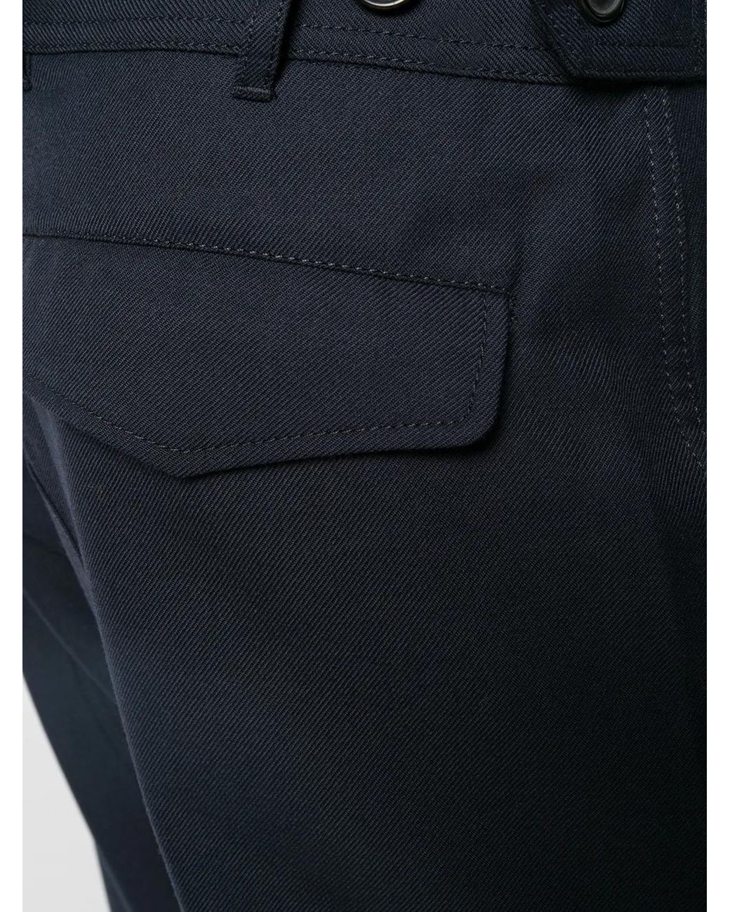 Comme des Garçons Blue Cropped Tailored Trousers for men