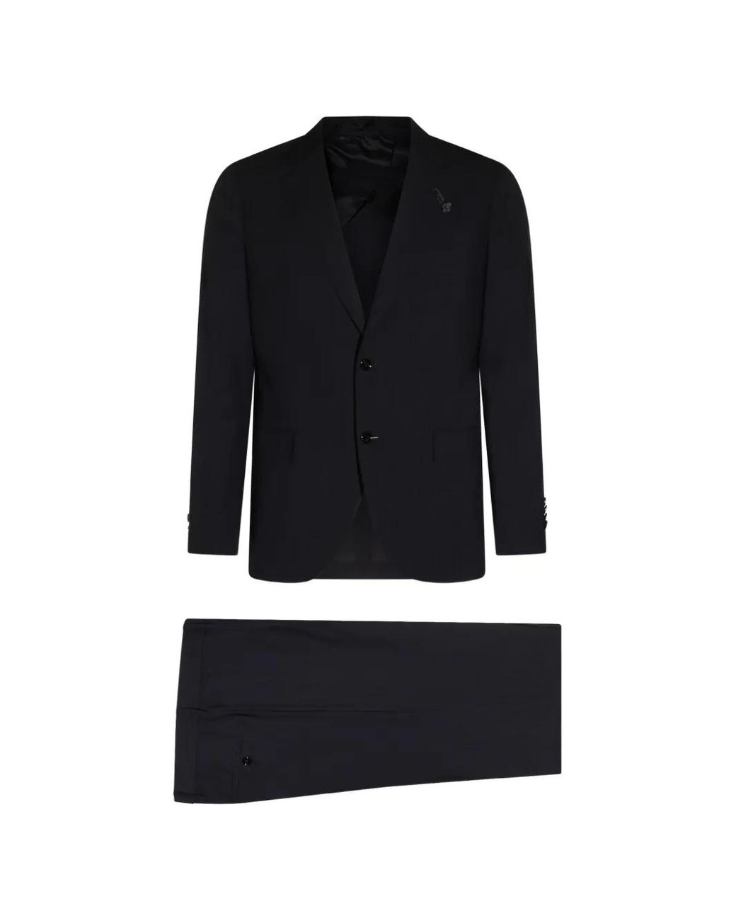 Lardini Black Notched-Lapel Suit for men