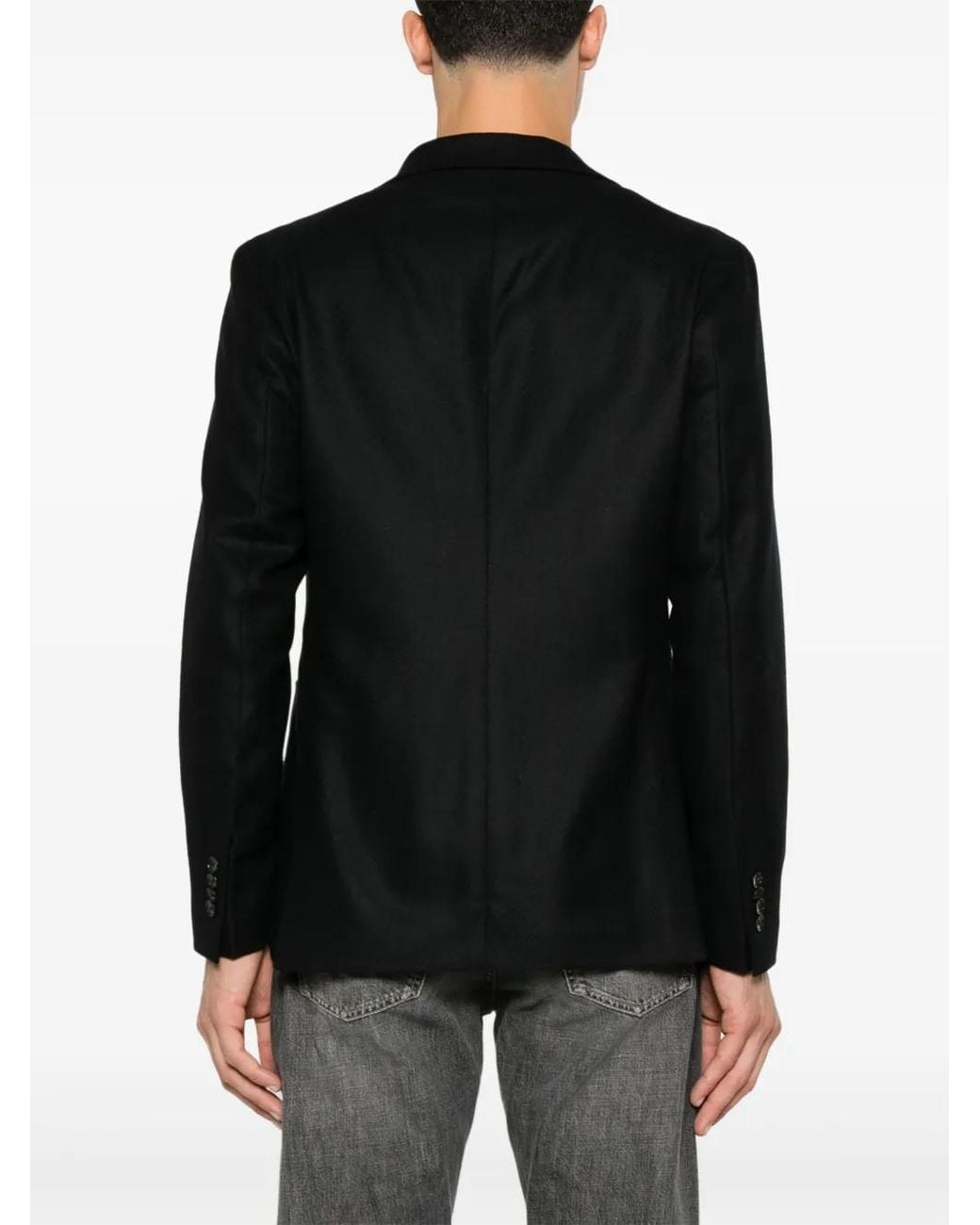 Tagliatore Black Twill Blazer for men
