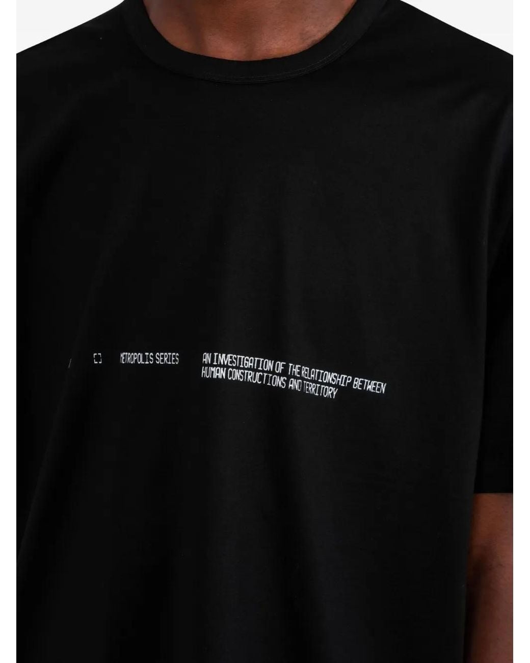 C P Company Black Metropolis Series Mercerized Jersey Short Sleeve T-Shirt for men