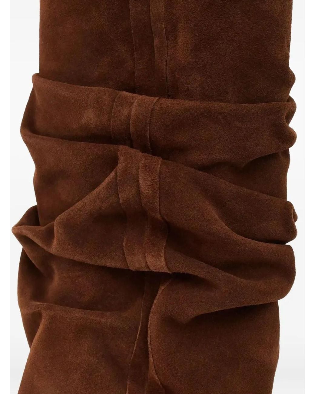 The Attico Brown 105Mm Rea Square Toe Boots