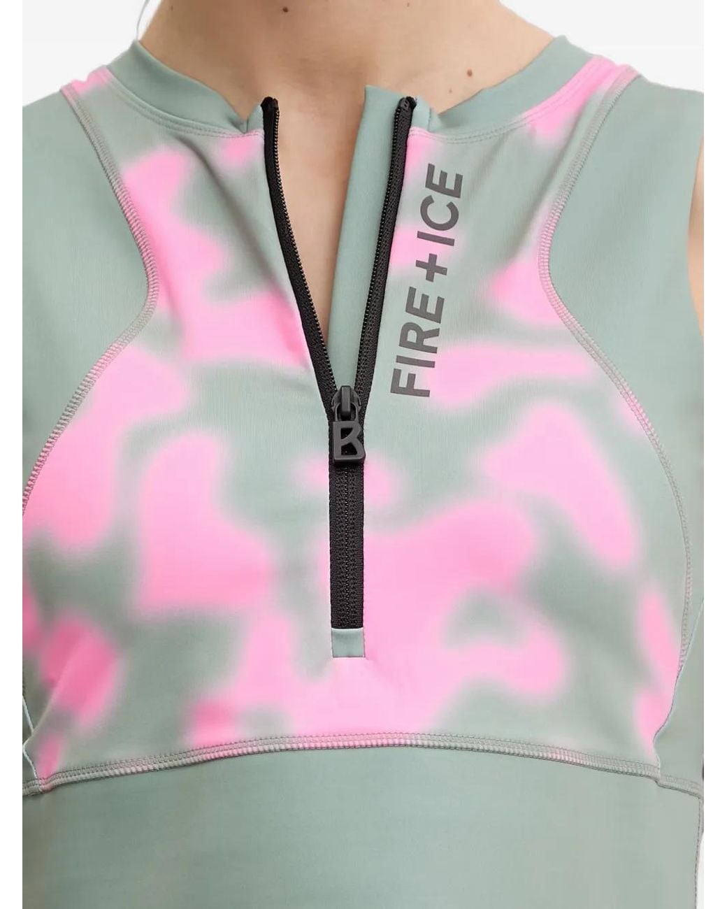 Top Celeste Bogner Fire + Ice de color Green