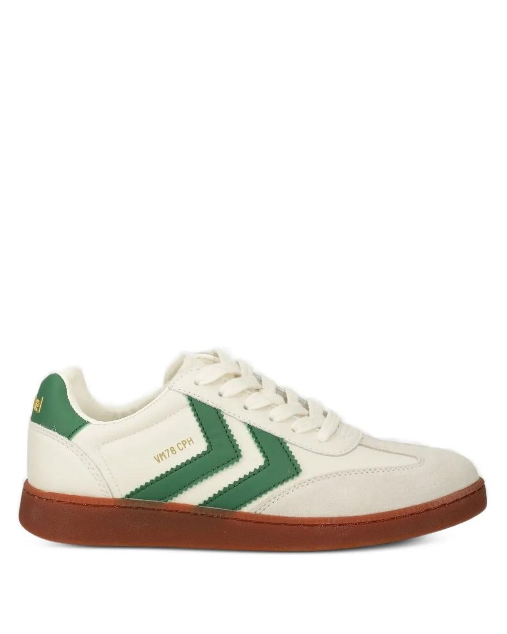 Hummel Green Chevron-Detail Sneakers