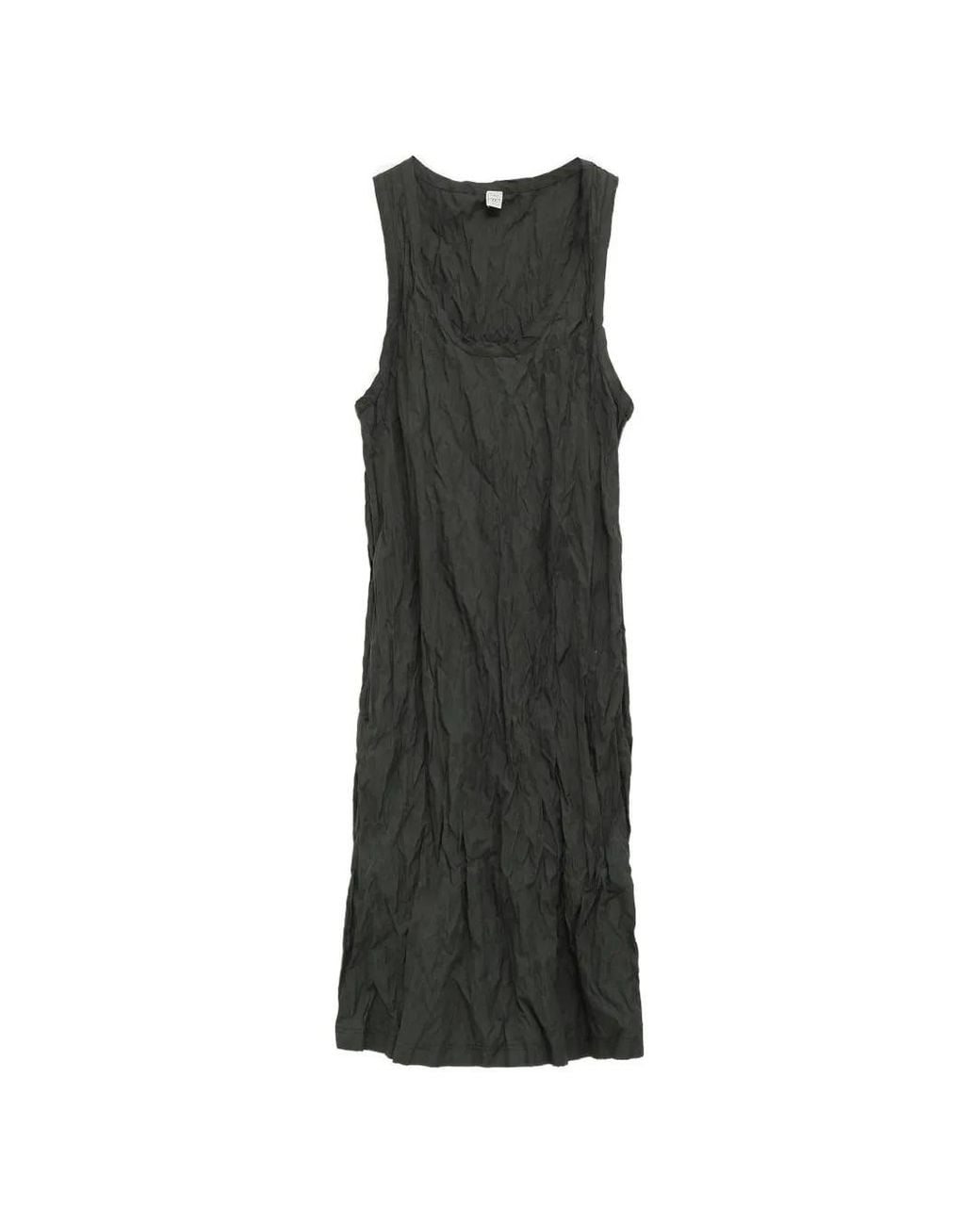 Totême Black Textured Sleeveless Dress