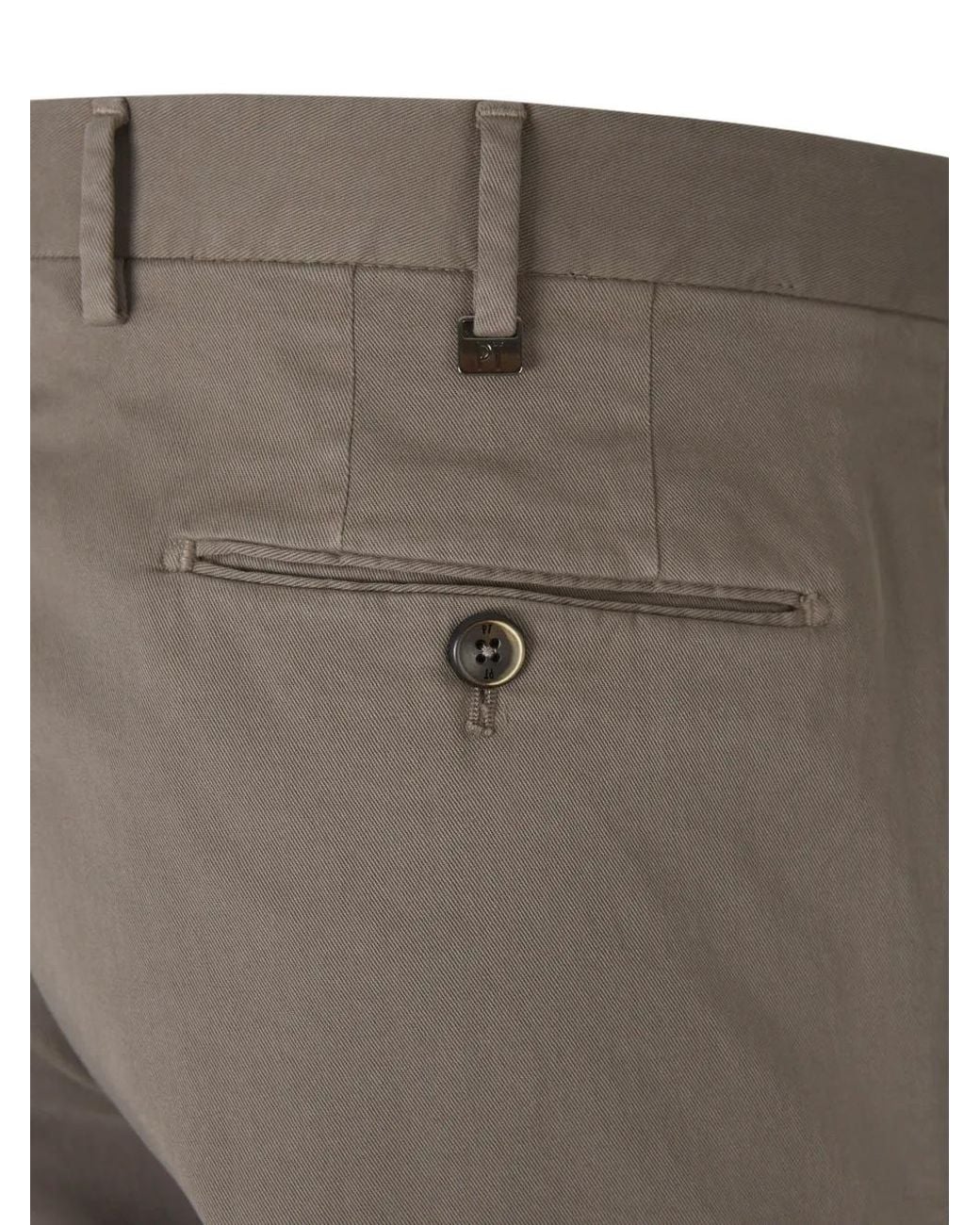 PT Torino Gray Logo-Plaque Slim-Fit Trousers for men