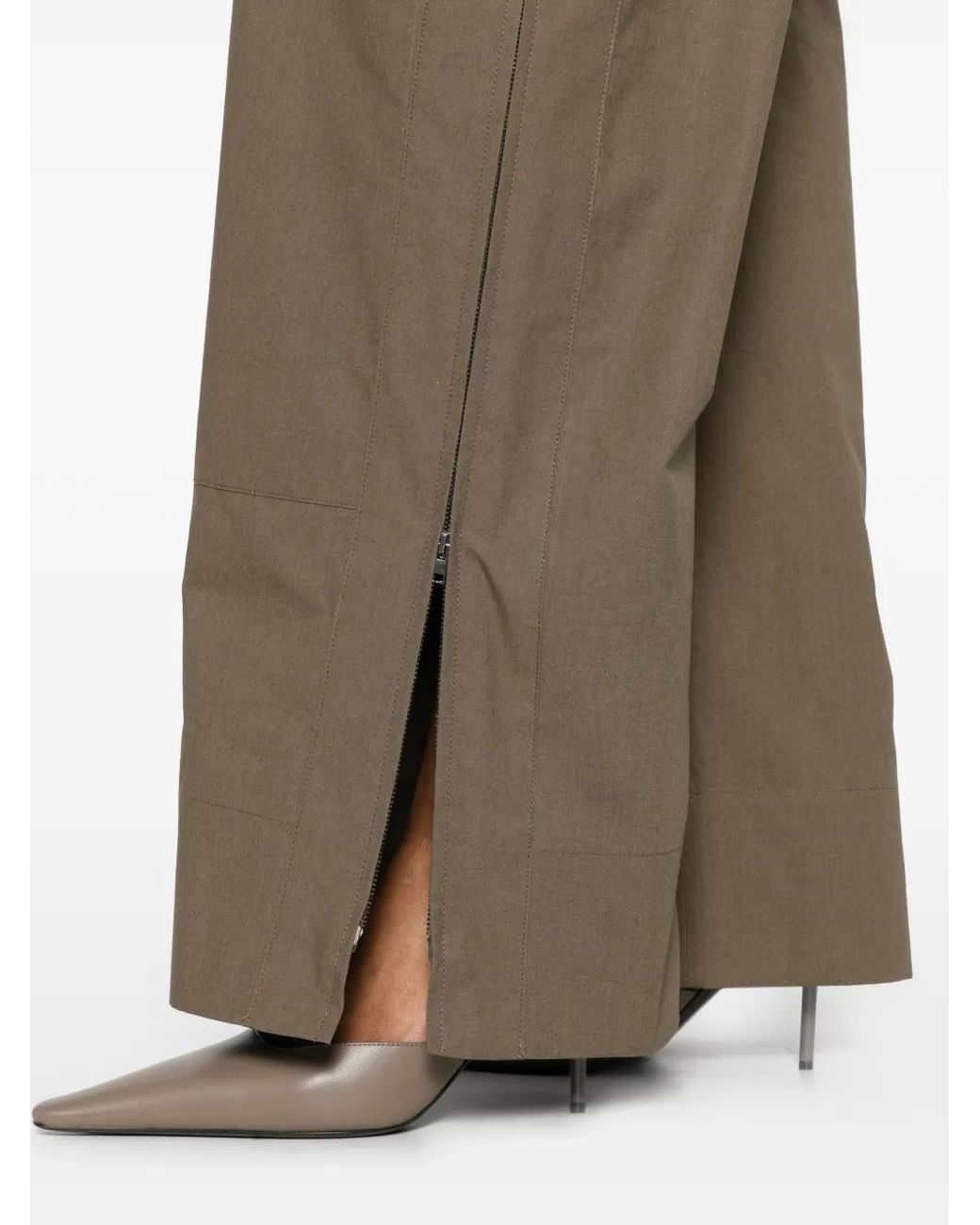 Calvin Klein Brown Gemma Zipped-Cuff Trousers