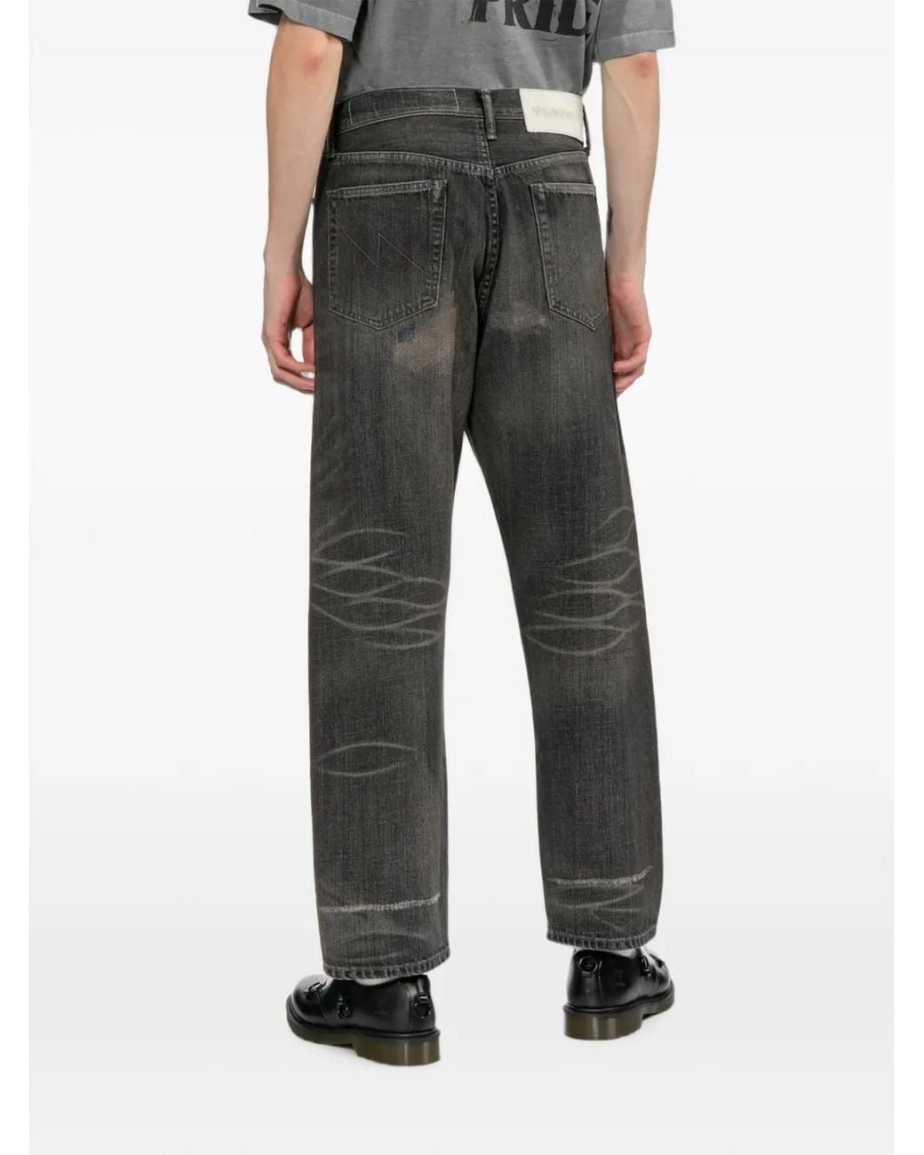 Neighborhood Gray Dp Basic Washed Jeans for men