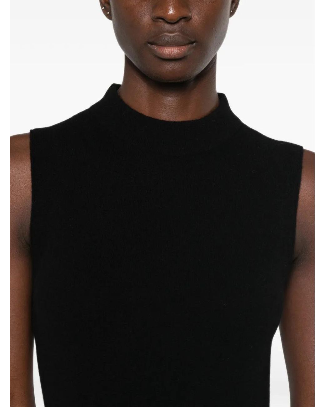 Le Petite Pulle Black Sleeveless Knitted Midi Dress