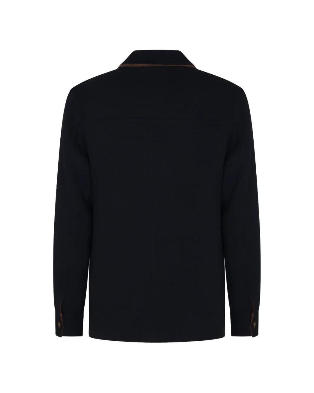 Canali Blue Button-Fastening Pocket Jacket for men