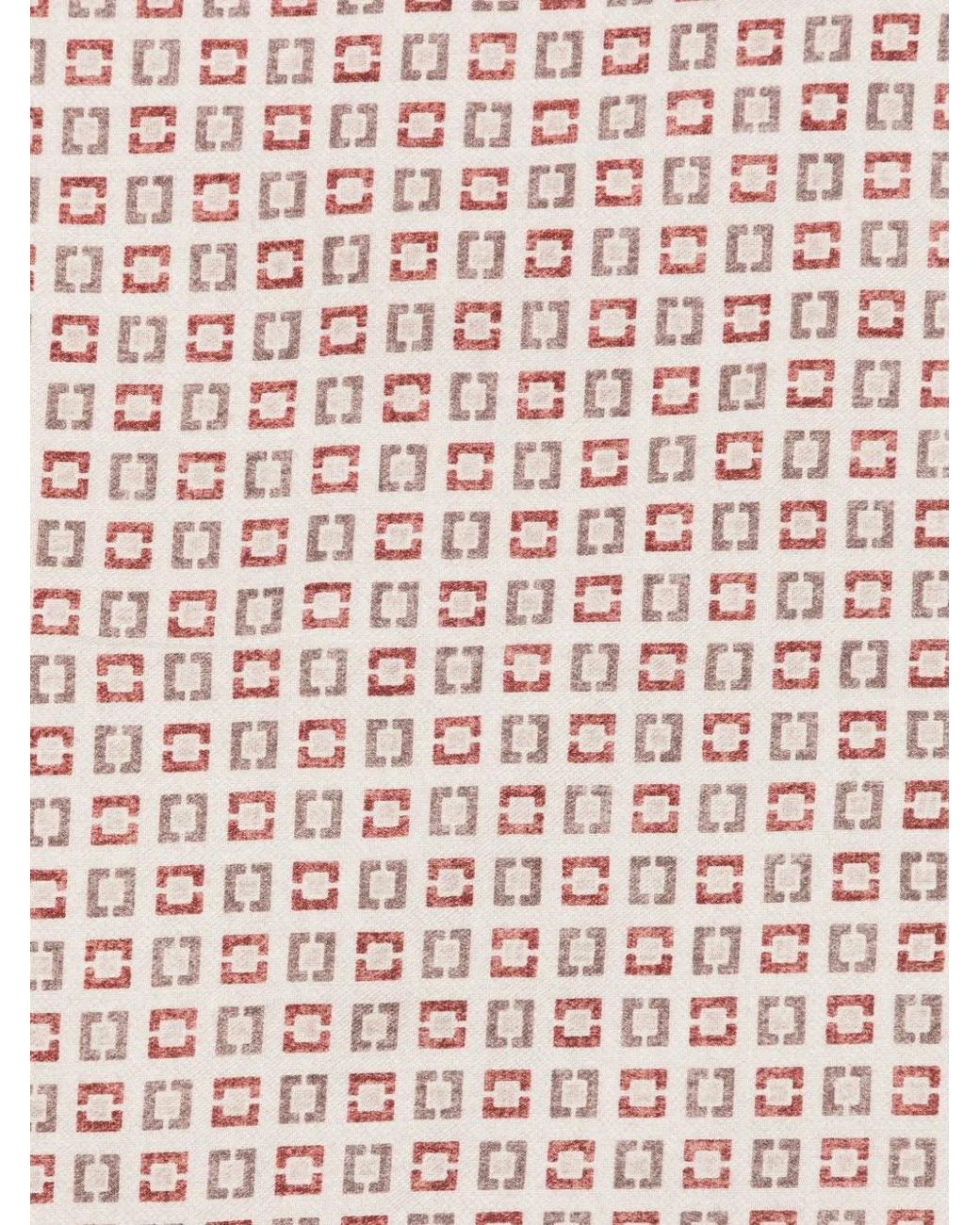 Eleventy Pink Geometric-Print Pocket Square for men