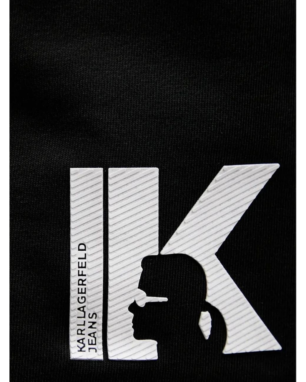 Karl Lagerfeld Black Drawstring-Waist Shorts