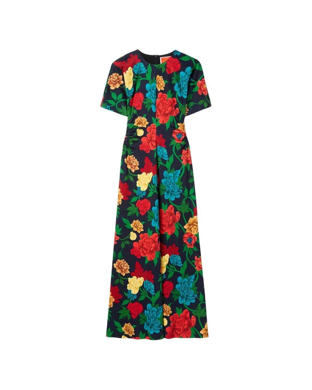 LaDoubleJ White Floral Ruched Dress