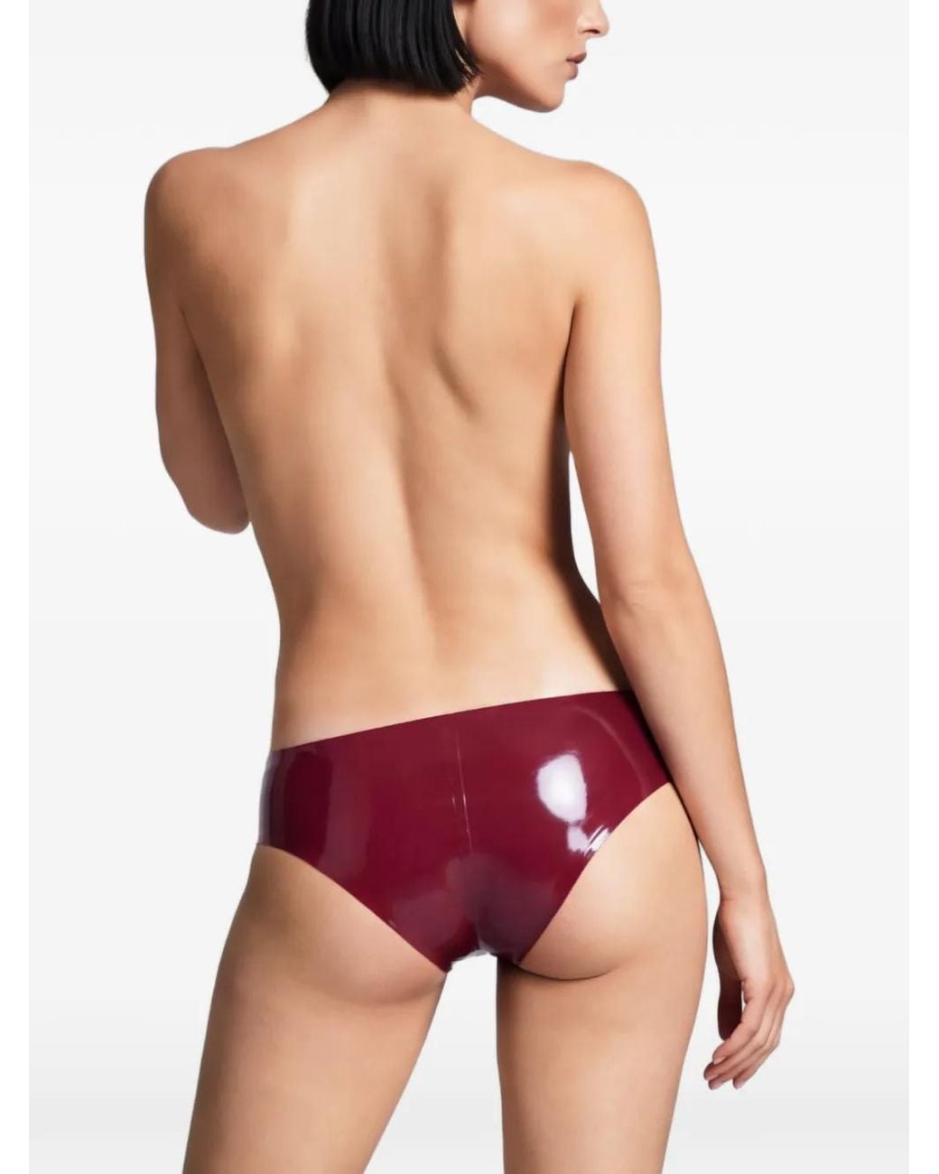 Scandale Red Latex Briefs