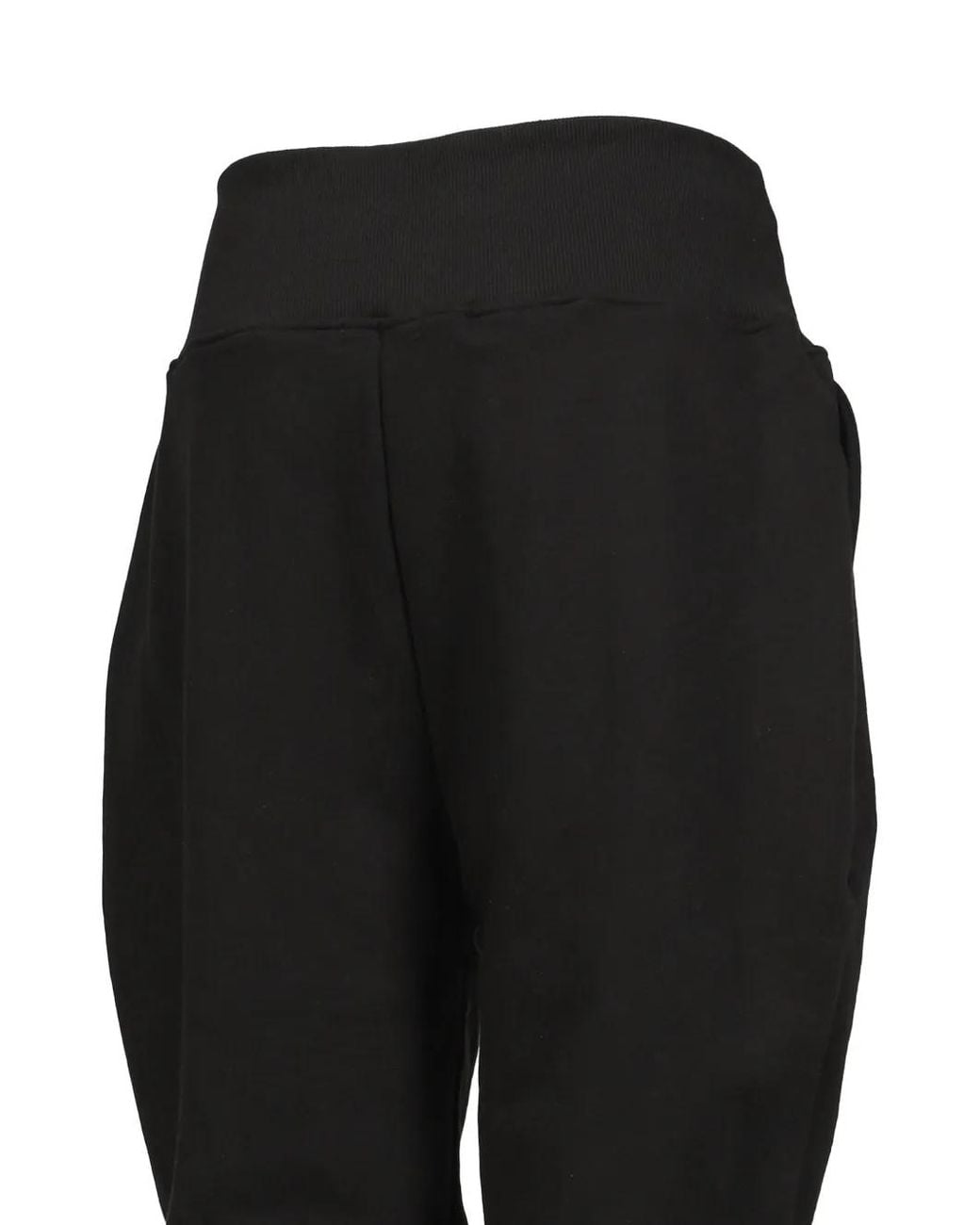 604SERVICE Black Lace-Up Cropped Track Pants