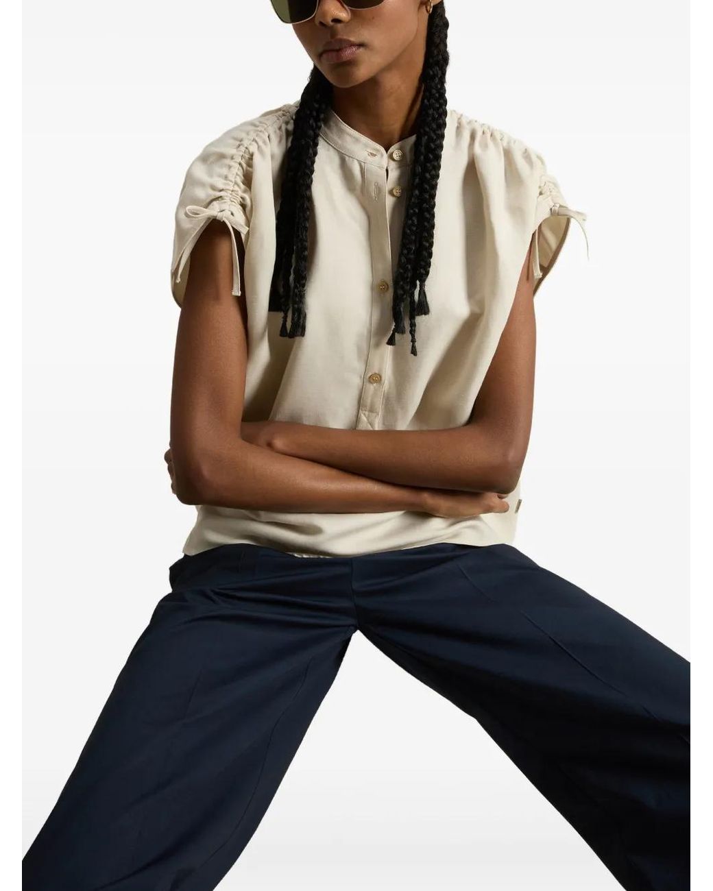 Woolrich Natural Button-Up Blouse
