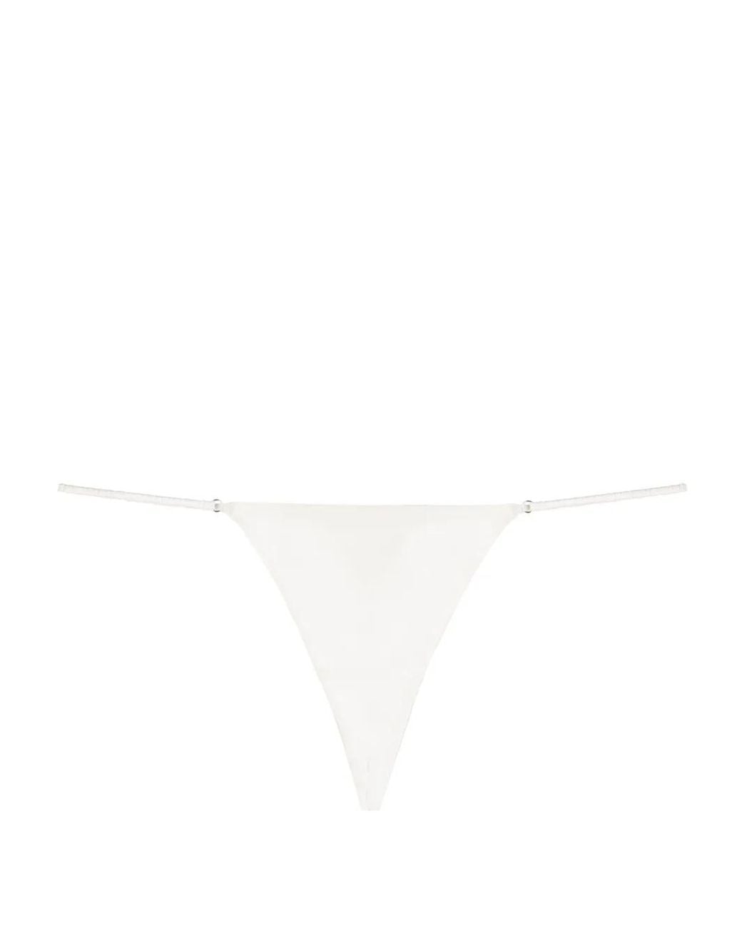 Fleur du Mal White Rose Luxe V-String