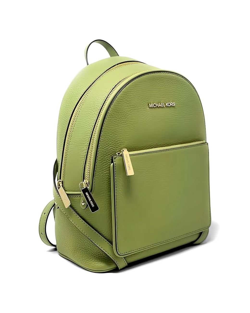 Michael Kors Green Adina Grained Leather Backpack