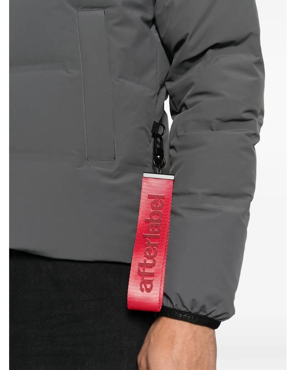 AFTER LABEL Gray Pinzolo Quilted Hooded Jacket for men