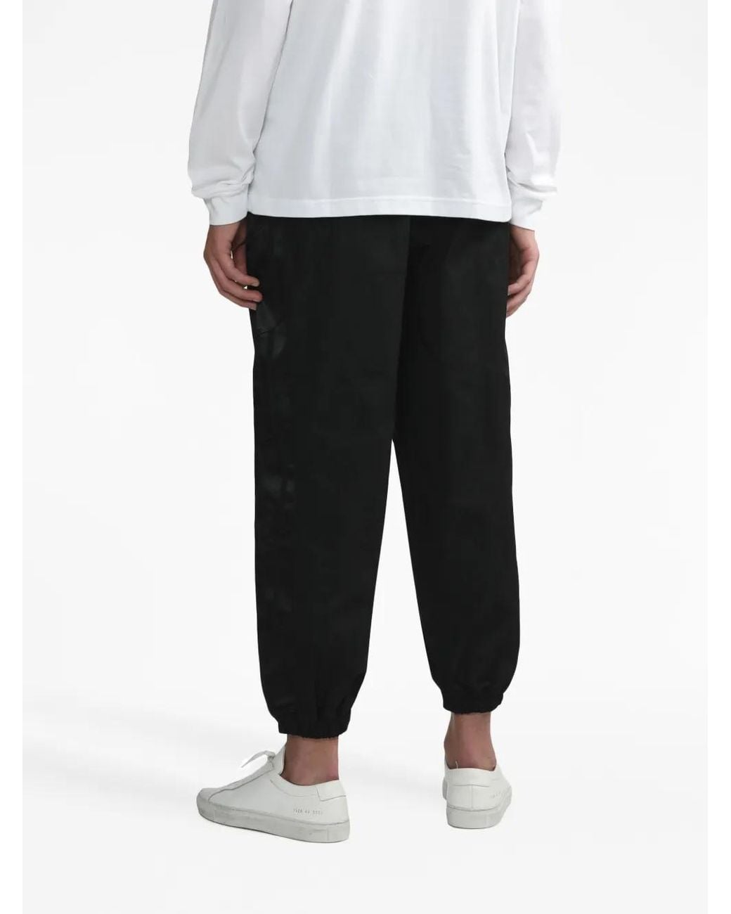 Junya Watanabe Black Panelled Tapered Trousers for men
