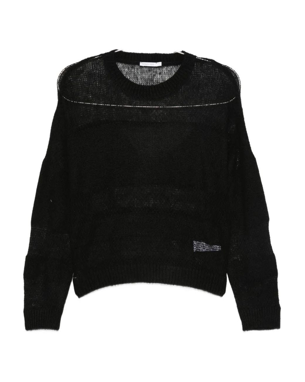 Patrizia Pepe Black Crew-Neck Sweater