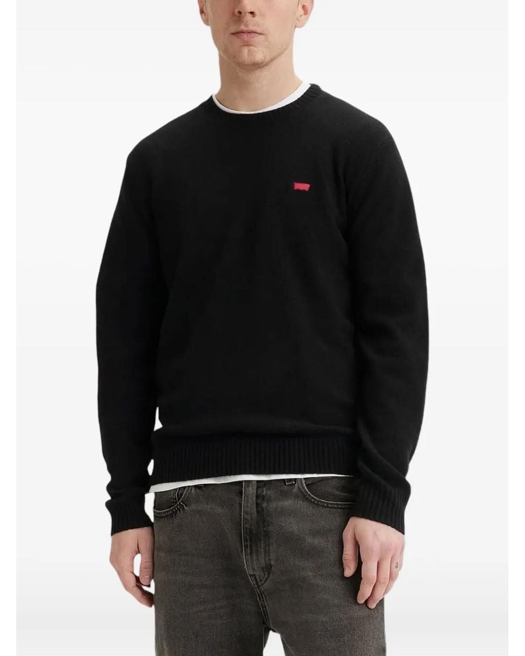 Levi's Black Wool Polyamide Sweater for men