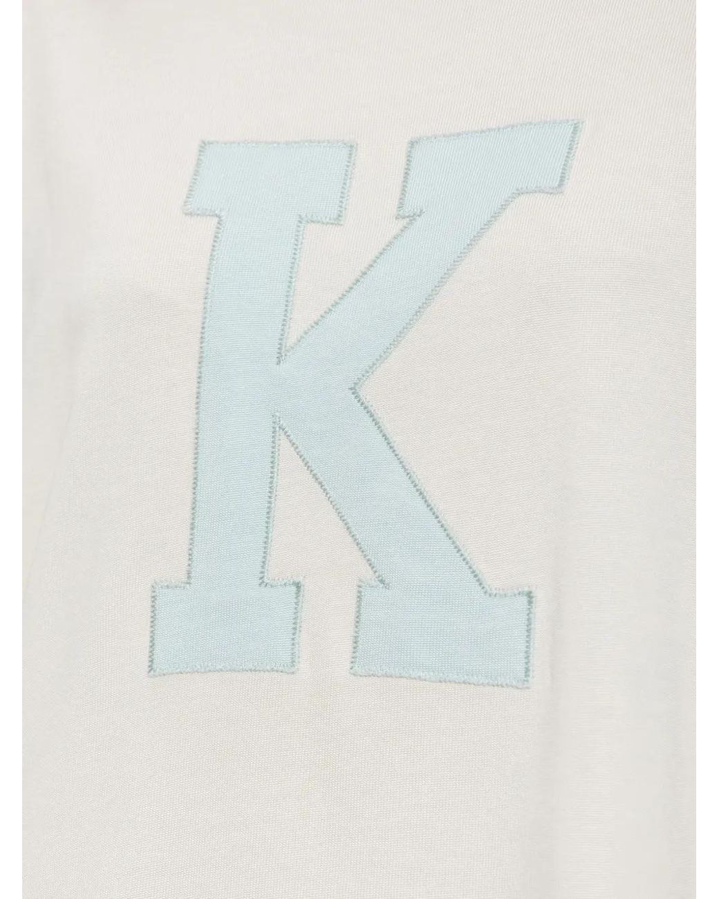 KENZO White Logo-Patch Panelled T-Shirt