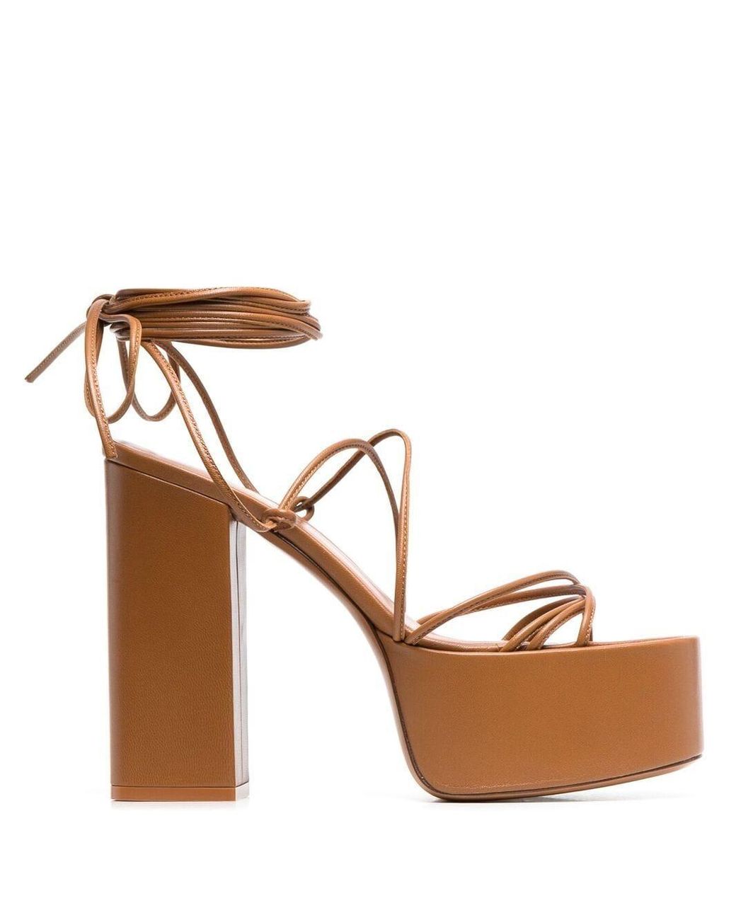 Paris Texas Malena Platform Sandals in Brown | Lyst